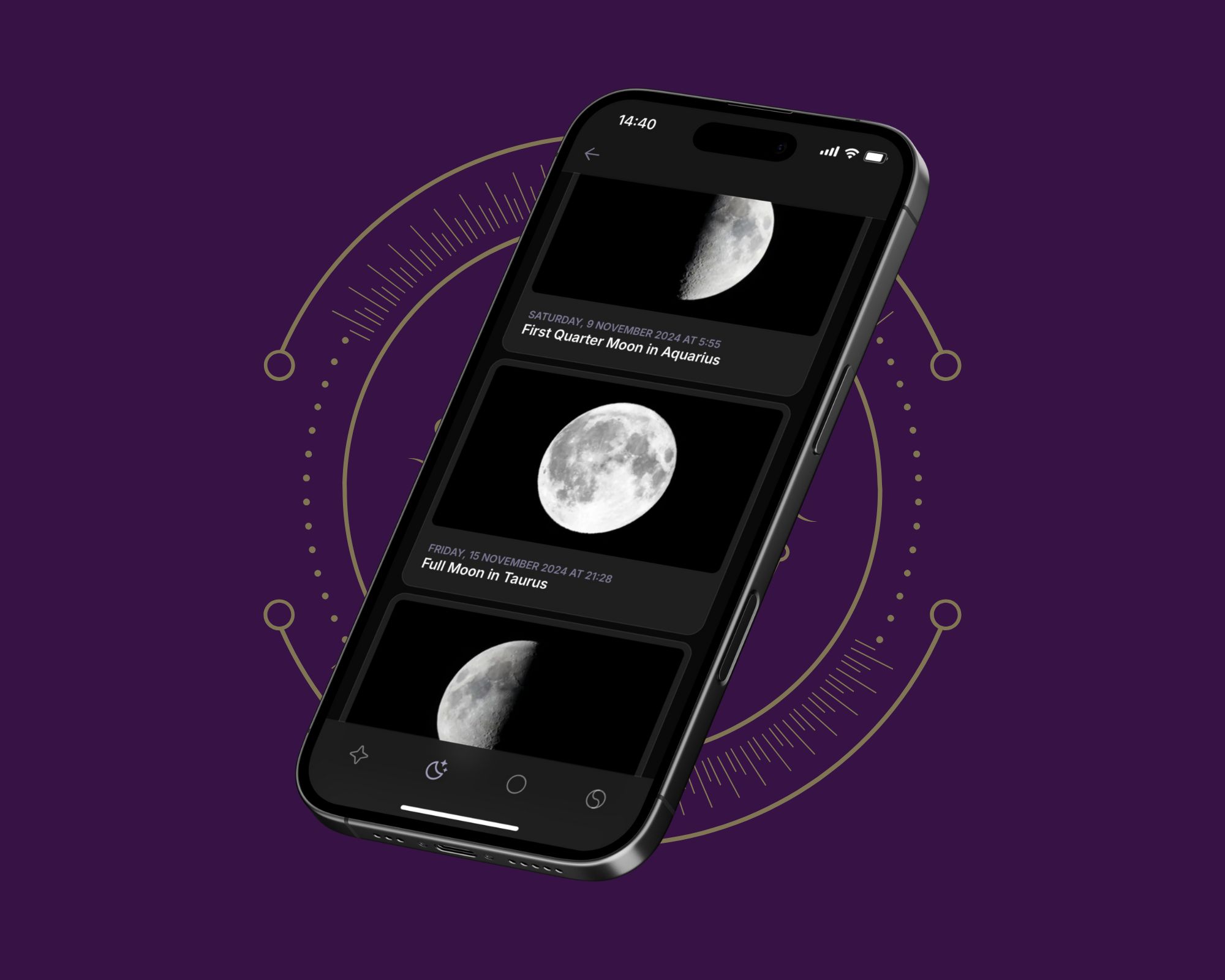 Cosmoplanner Yearly Planning Moon and Mercury